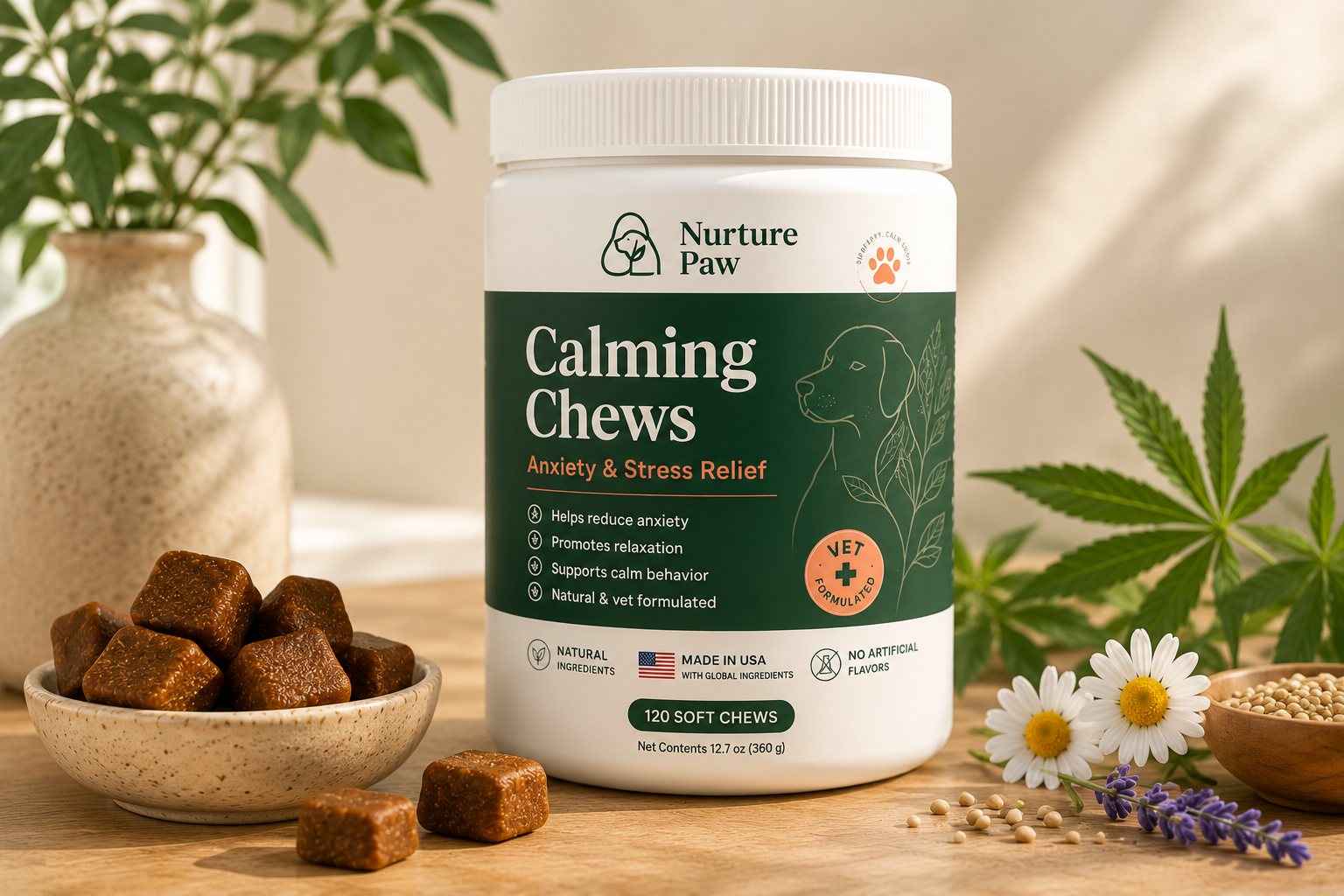 Nuture Paw Calming Chews for Dogs